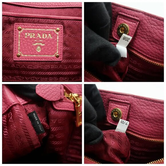 PRADA Galleria Pink Leather Satchel 633-041725 - Picture 11 of 12